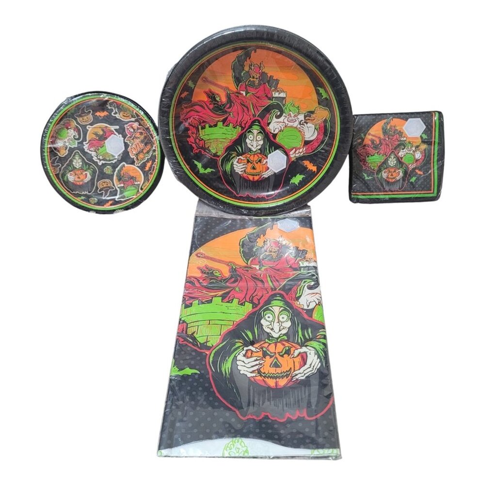 Disney Villains Party Set for 18 Haunted Halloween Decoration Tablecover Napkins